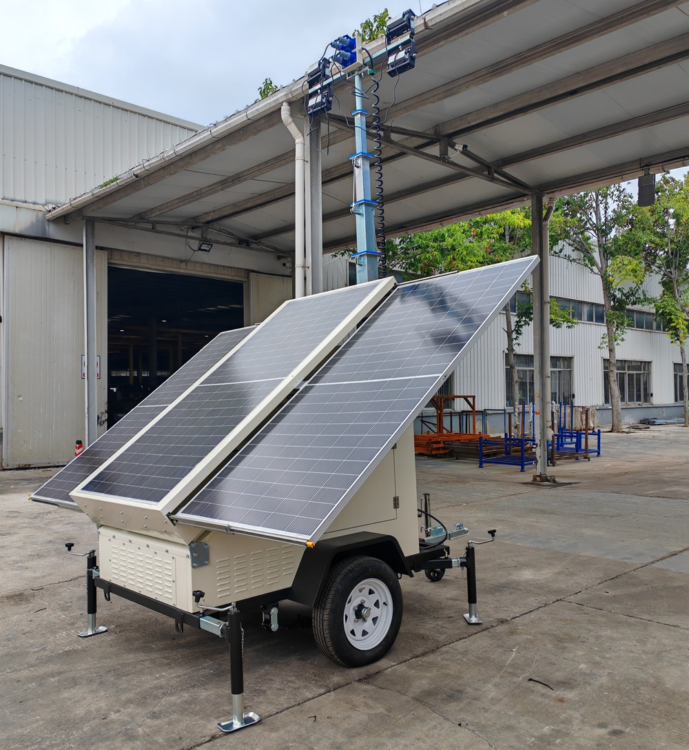 7米拖車式液壓自動升降太陽能移動照明車4TNVE600